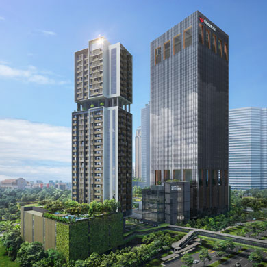 Guoco Midtown Aerial View from Nicoll Highway