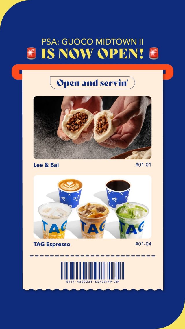 Guoco Midtown II (Tan Quee Lan) is now open — and we’ve got:​
🍜 New eats​
☕ New hangouts​
👀 New reasons to text “where y’all wanna meet?”​
​
Stay tuned — we’re just getting started.​
​
#GuocoMidtown #ExploreSingapore #HelloMidtown #FoodieDrop #NowOpen #TooTastyToHandle #MeetMeAtGMT