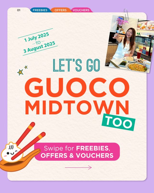Work emails? Ignored.
Lunch break? Extended.
Deals, freebies & vouchers? Yes, please!

You deserve a little midtown madness—swipe now 👉 and treat yourself! 😏

​#GuocoMidtown #ExploreSingapore #HelloMidtown #LetsGoGMTII #GuocoEats #MidtownCravings #MeetMeAtGMT