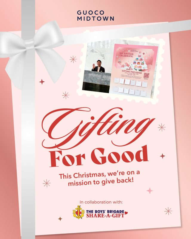 This Christmas, let’s spread cheer and brighten the season, in collaboration with The Boys’ Brigade. Swipe to learn how!✨

#GuocoMidtown #GuocoMidtownII #MidtownChristmas #BeachRoad #TanQueeLanSt #CSR #givingback