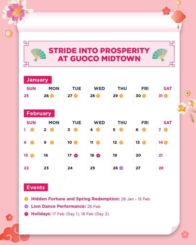 CNY plans? We’ve got a few ideas 🥠✨

From festive happenings to dining spots worth revisiting, #GuocoMidtown is buzzing all season long.

Drop by, explore, and celebrate Chinese New Year with us 🍊

#GMTCNY2026