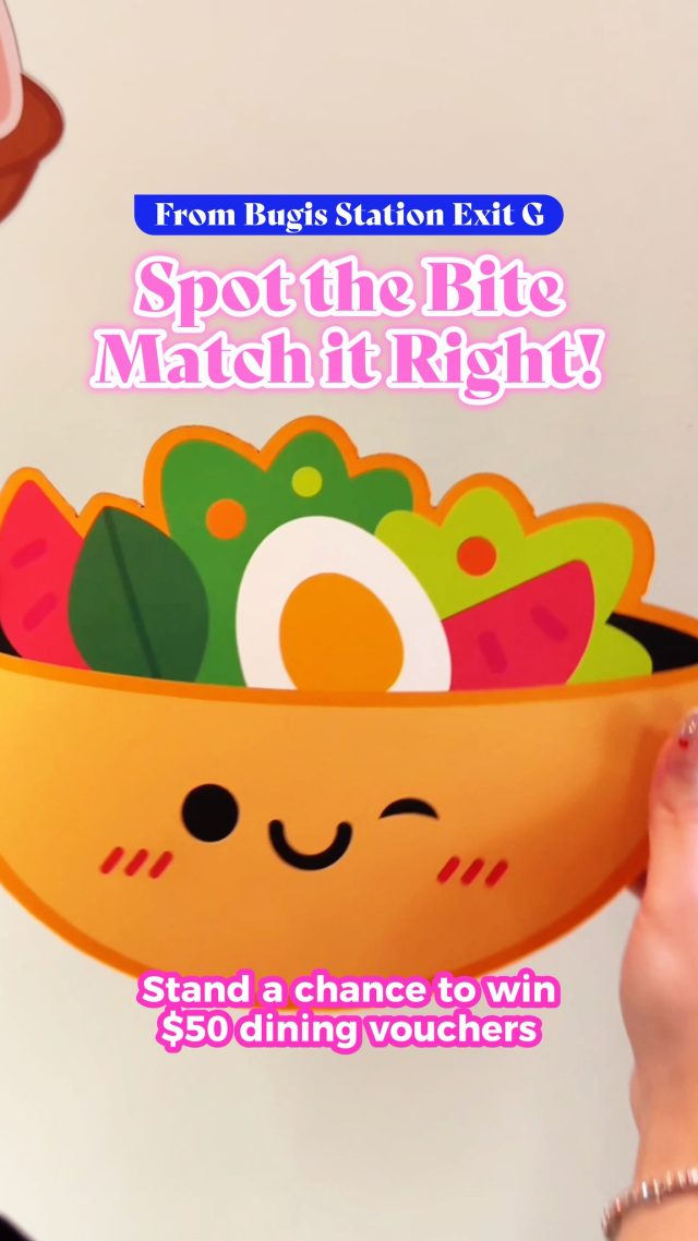 Follow this and take part in our contest for a chance to win $50 dining vouchers every month till 30 June 2026 🤤

📍 You’ll find the game at Bugis MRT Downtown Line (Exit G). Walk past the wall, but don’t give it a pass, match to stand a chance to win.

How to join:
① Match the 8 food silhouettes
② Follow @guocomidtown
③ Snap a pic of all your completed matches
④ Post it on your IG Story & tag us

5 lucky winners.

#GuocoMidtown #GuocoMidtownII