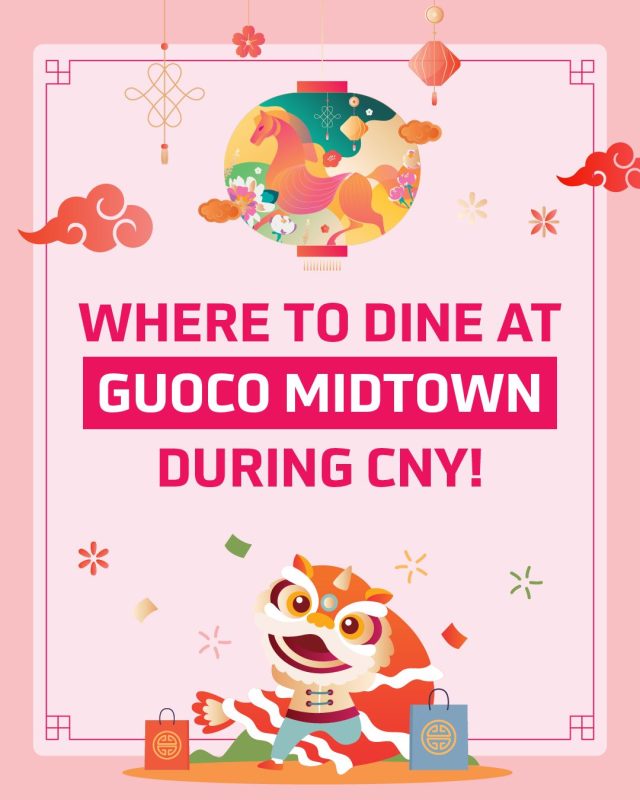 CNY gatherings call for good food and good company 🧧

Explore a variety of dining options at #GuocoMidtown, perfect for everything from quick catch-ups to festive meals with loved ones.

Which spot are you visiting first?

Refer to the link in bio for operating hours. 

#GMTCNY2026 #SGFoodies #TooTastyToHandle