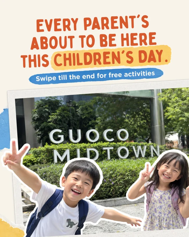 Your kids want fun, you want free parking and a sit-down. Good thing Guoco Midtown does both!

Free play areas, popcorn on us, family meal deals, plus a little extra fun lined up for Children’s Day. 🎈✨

📍 Save this + tag a parent who needs the plan 👇

#GuocoMidtown #ChildrensDay #GuocoMidtownII
